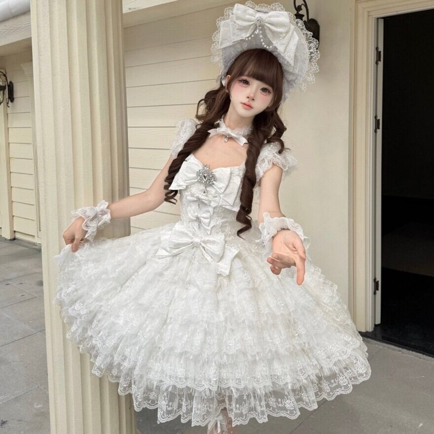 花園の令嬢を彩るビッグリボン レース姫ロリボンネット | ロリータ