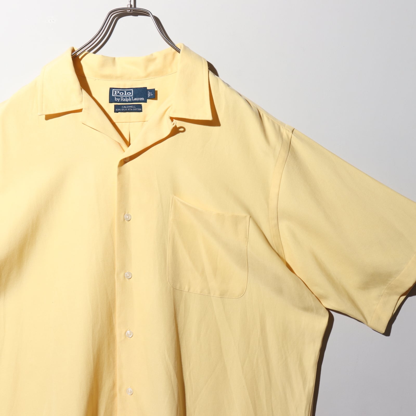極美品 XL 完全無地 シルクコットン ネイビー Caldwell Polo Ralph