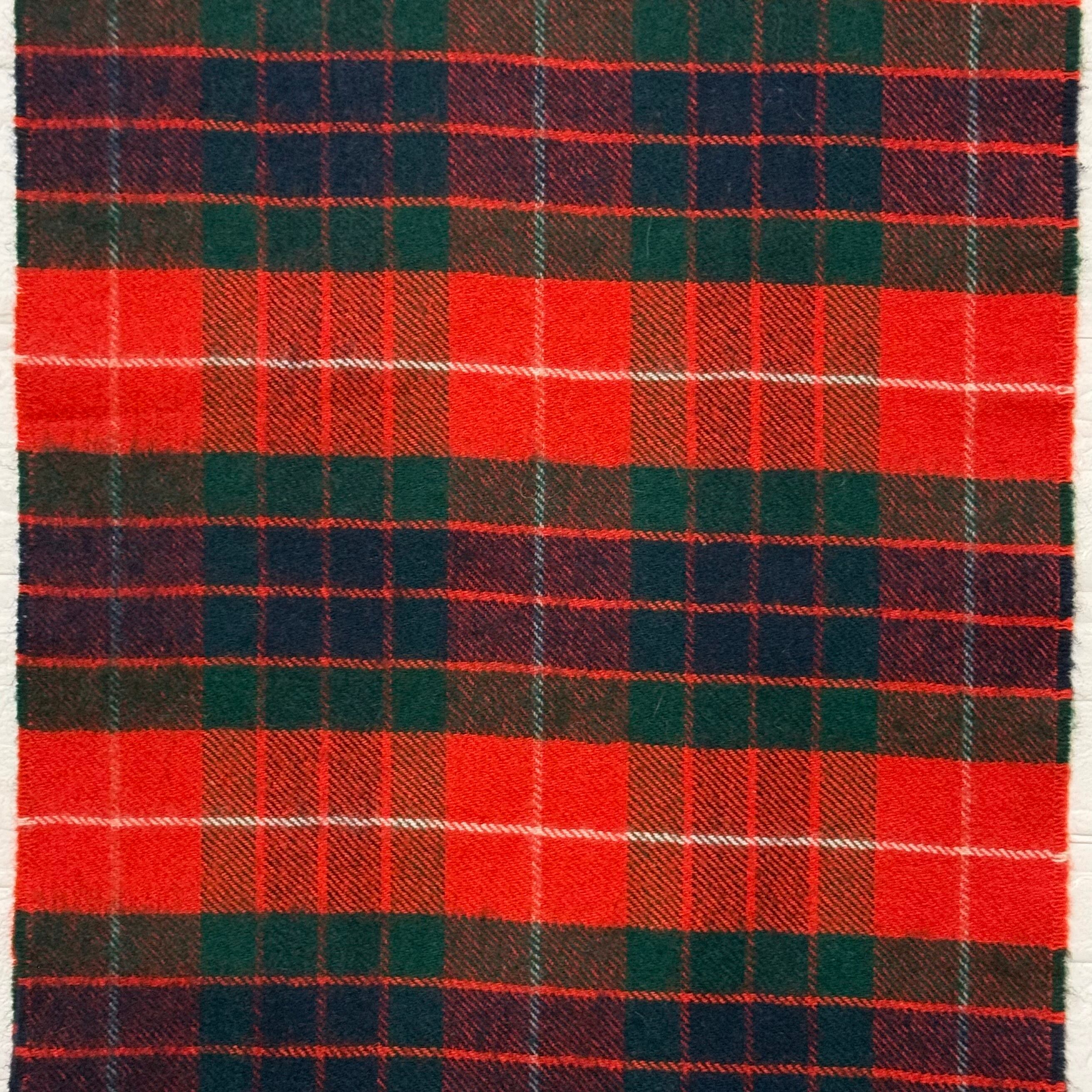 Johnstons of Elgin フレイザーレッド タータン カシミヤ×ウール