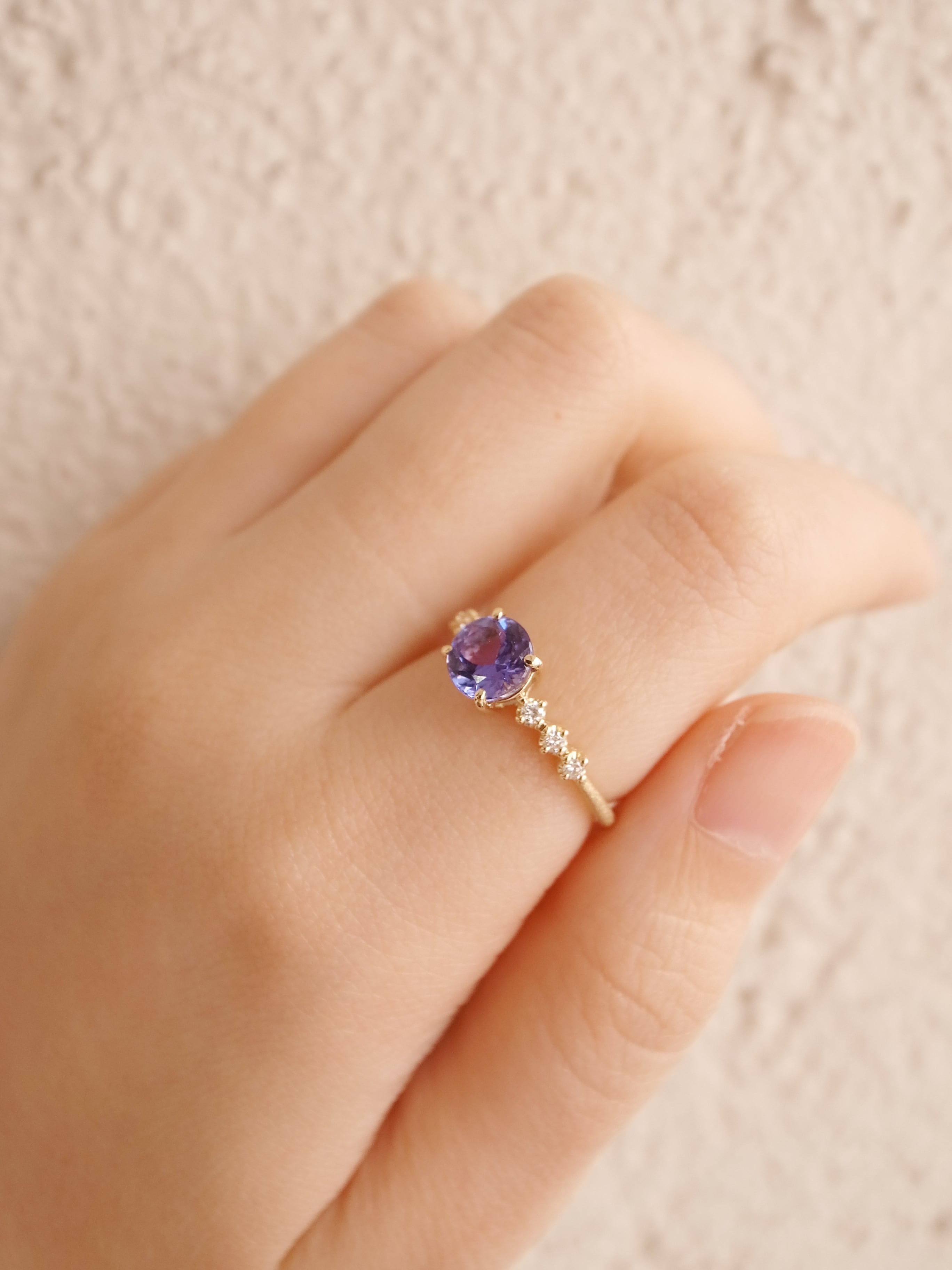 K18）Tanzanite Diamond (タンザナイト、ダイヤモンド) Ring | Thalatta