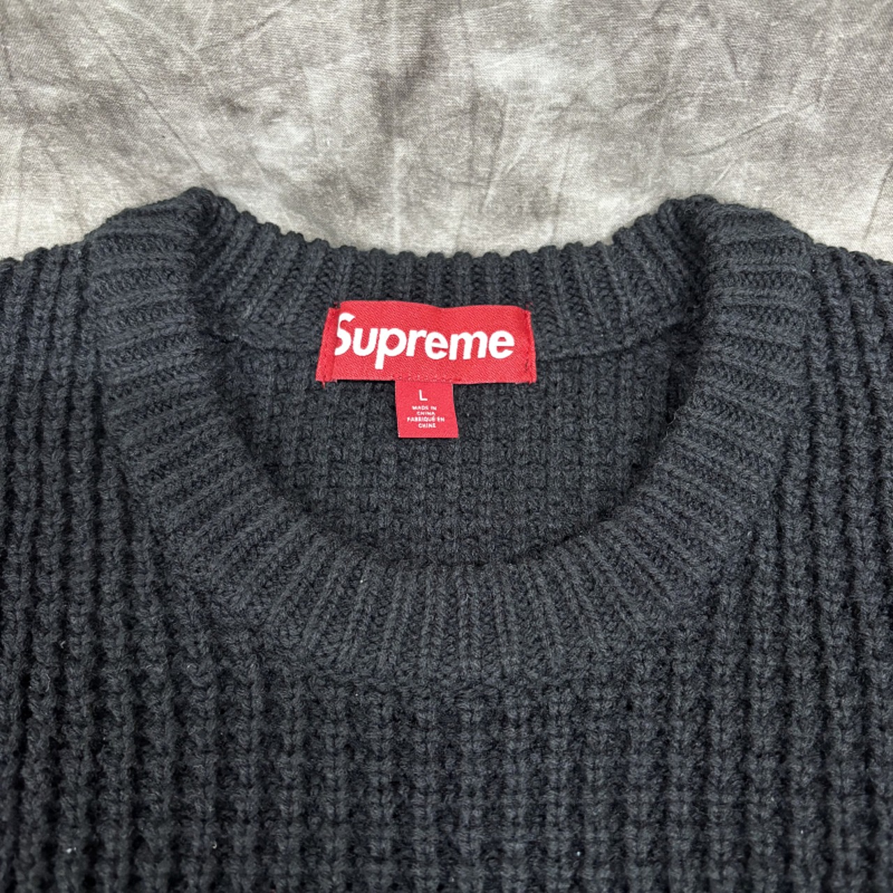 SUPREME/シュプリーム【21AW】Melange Rib Knit Sweater ミニ BOX ロゴ 