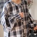 2色/チェック柄バルーンスリーブワンピ ・12093