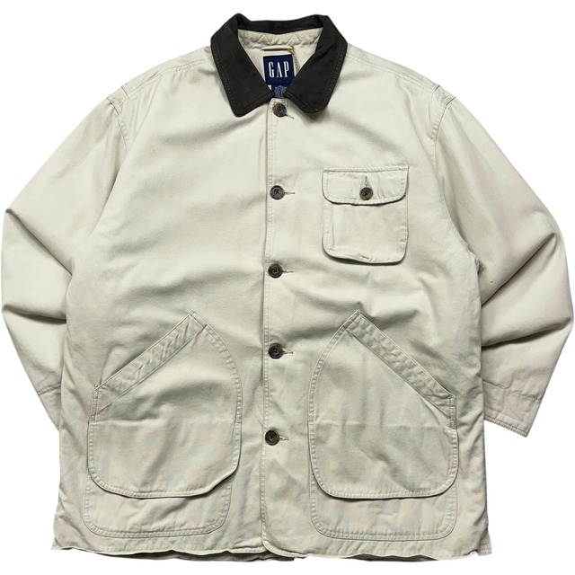 《L》 OLD GAP オールドギャップ カバーオール ボタンダウン ホワイト 90年代 vintage no.5066