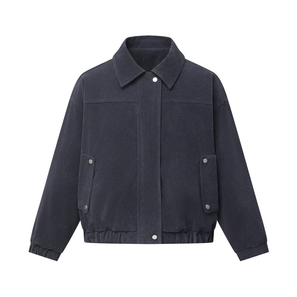 ベルベットタッチ シャツカラー ショート ダウンジャケット 1color JK0369