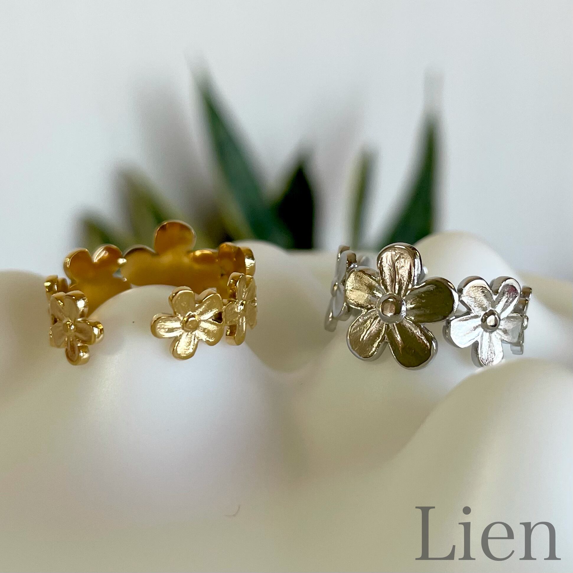 プルメリア フラワー リング サイズフリー 201◇つけっぱなし!OK