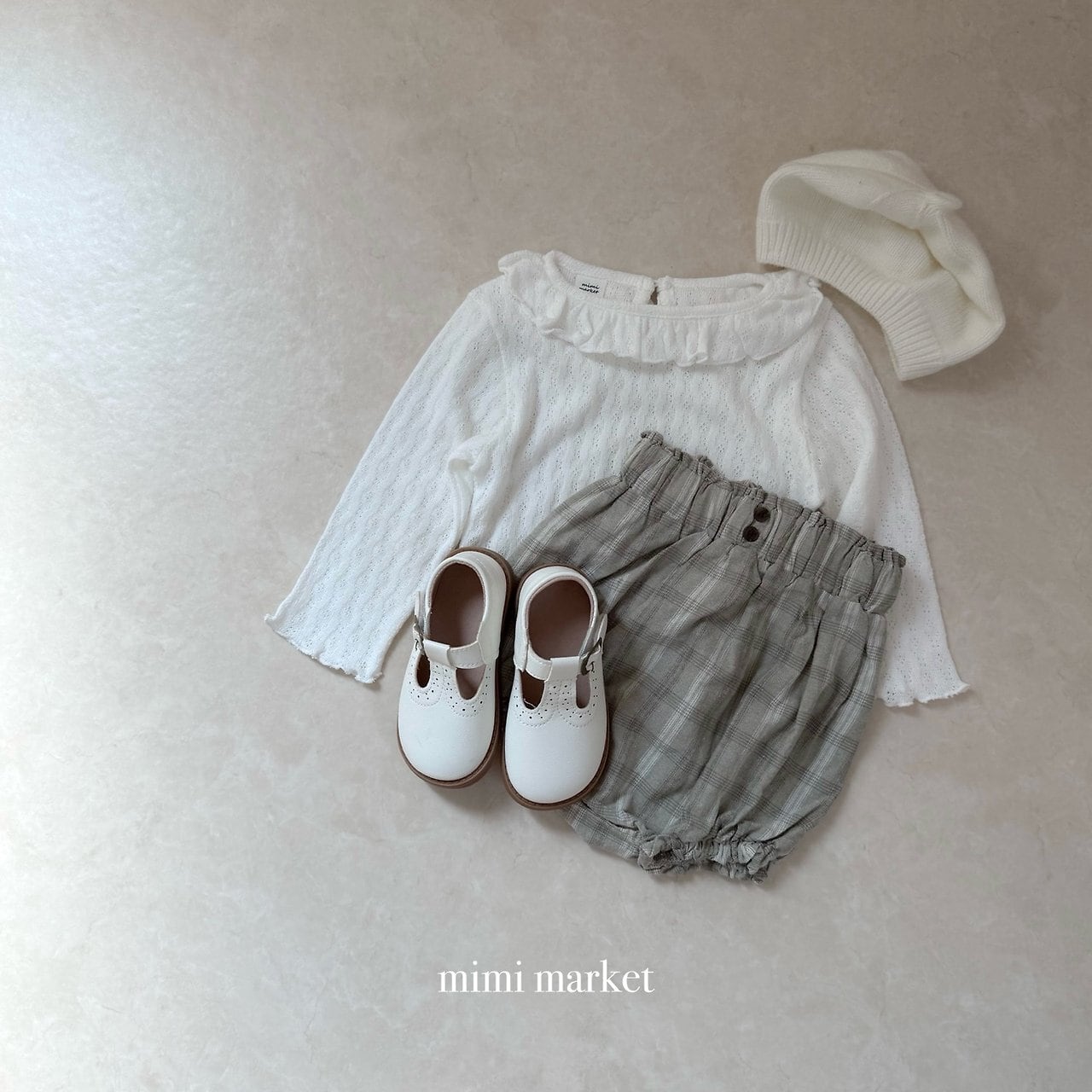 送料無料【予約】/ エルボンフリルTシャツ  / mimimarket