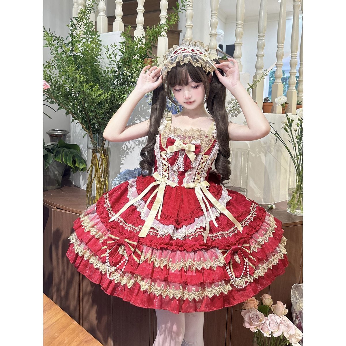エレガントドールバックリボンロリィタセットアップ | Maiden's Rêve
