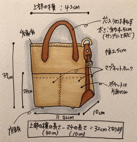 オーダーメイド制作例】オーダーメイドバッグ (KA020a1) | 皮革工房凜