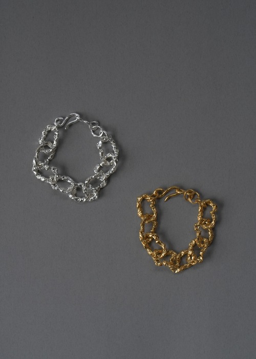 Weathered chain bracelet gold