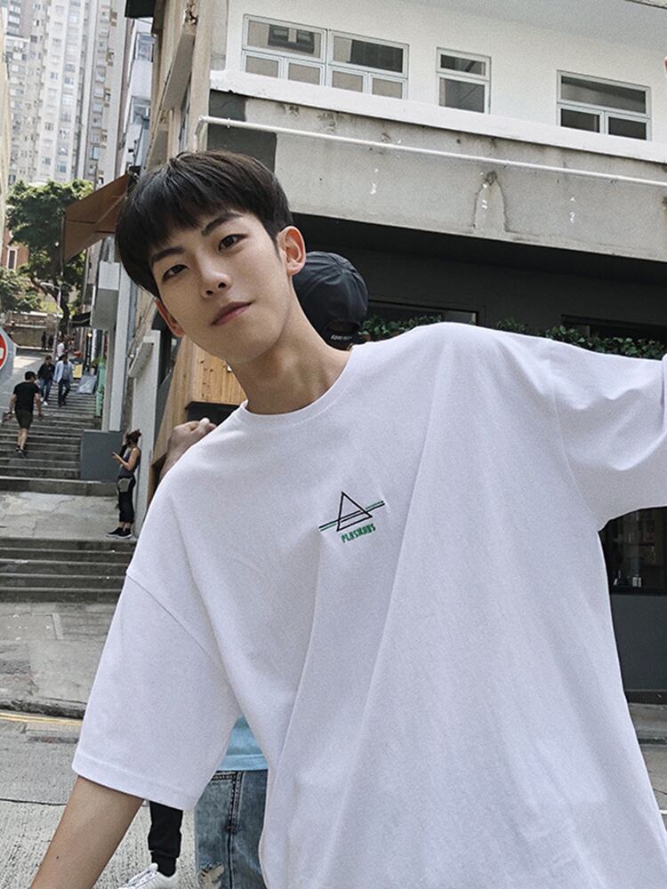 全2色 Tシャツ カットソー プリント カジュアル シンプル