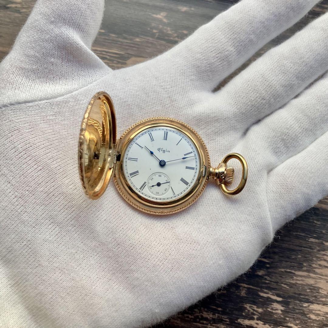 動作品】エルジン ELGIN アンティーク 懐中時計 1880年代 手巻き | か ...