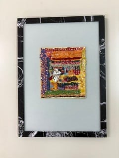 額装付き 柚木沙弥郎 日本民藝館 「型染山羊文暖簾」限定ポスター | PAY ID