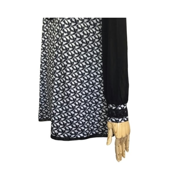 スーパービューティー チュニック 袖パワーネット モノトーン柄