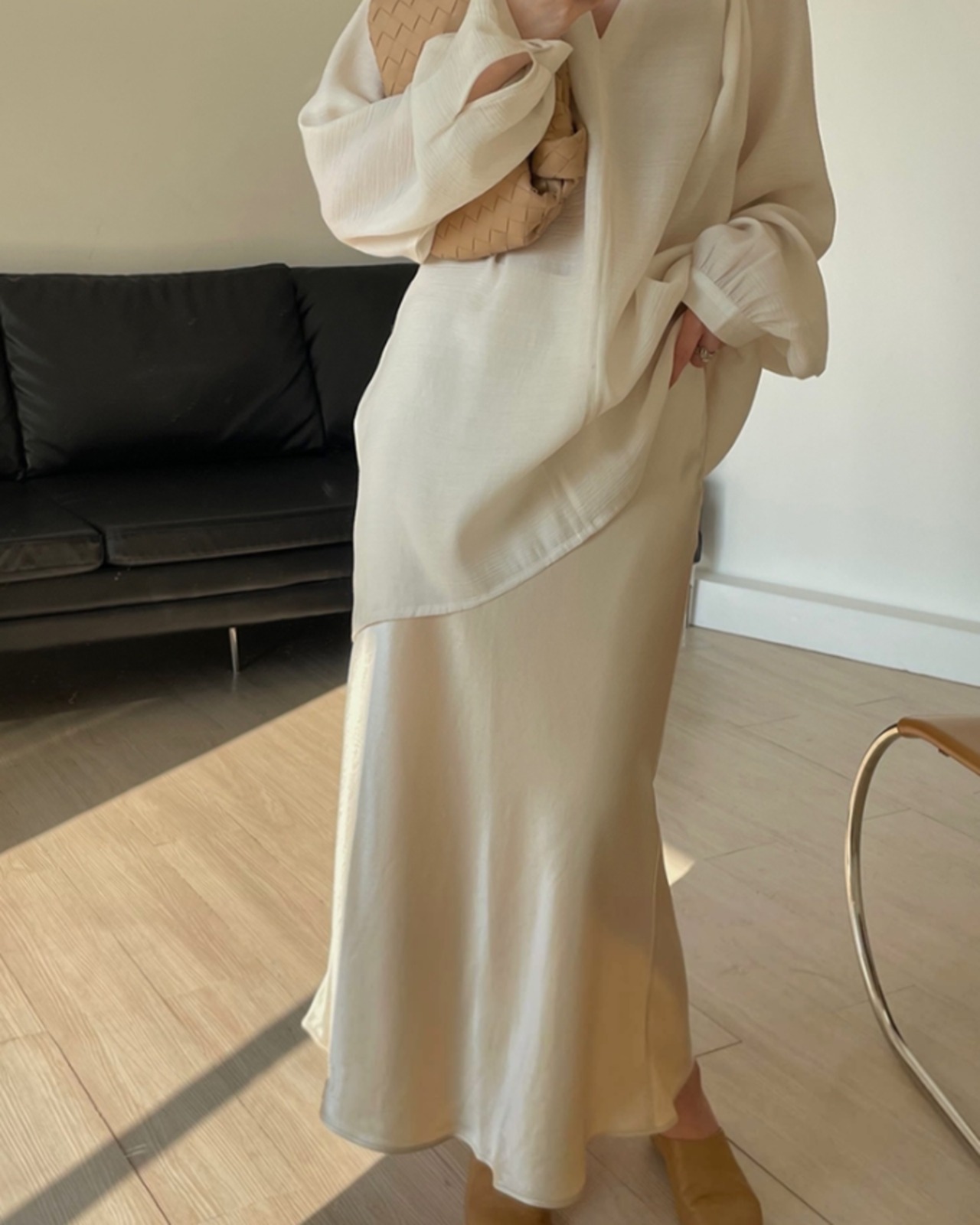 Shiny long mermaid skirt L0153