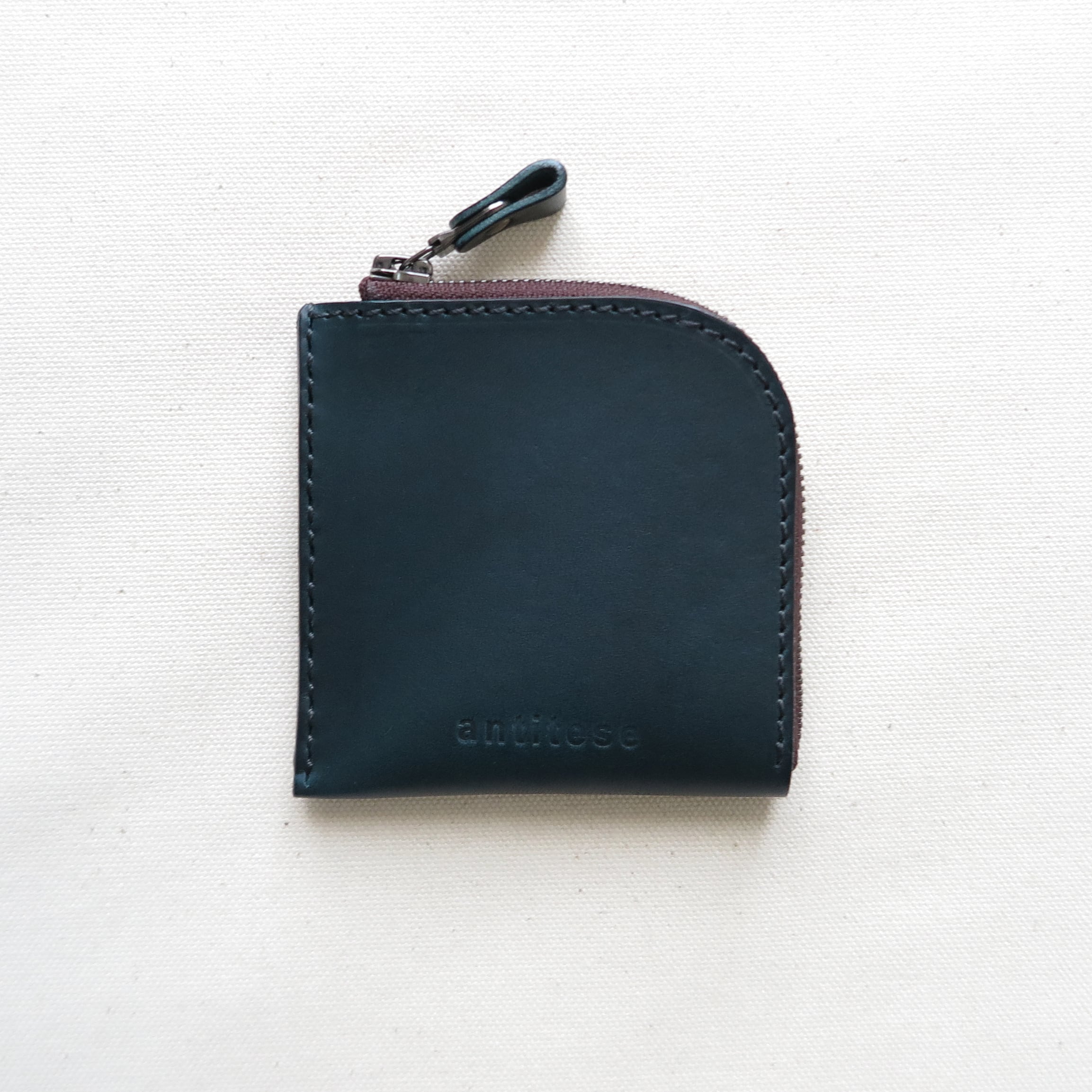 Italian leather Minimal wallet BLUE