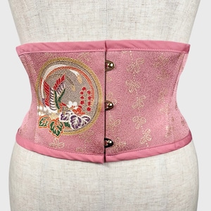 着物コルセット（鳳凰紋・振袖より制作）Kimono Corset (Phoenix crest・Made of Furisode Kimono)