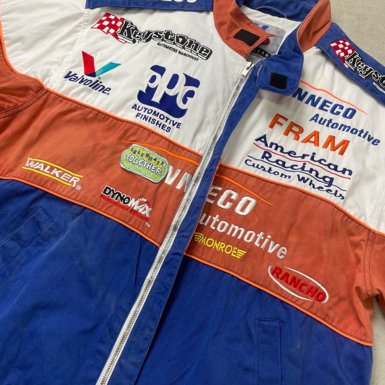 00年代 H3 SPORTGEAR NHRA レーシングジャケット 企業ロゴワッペン