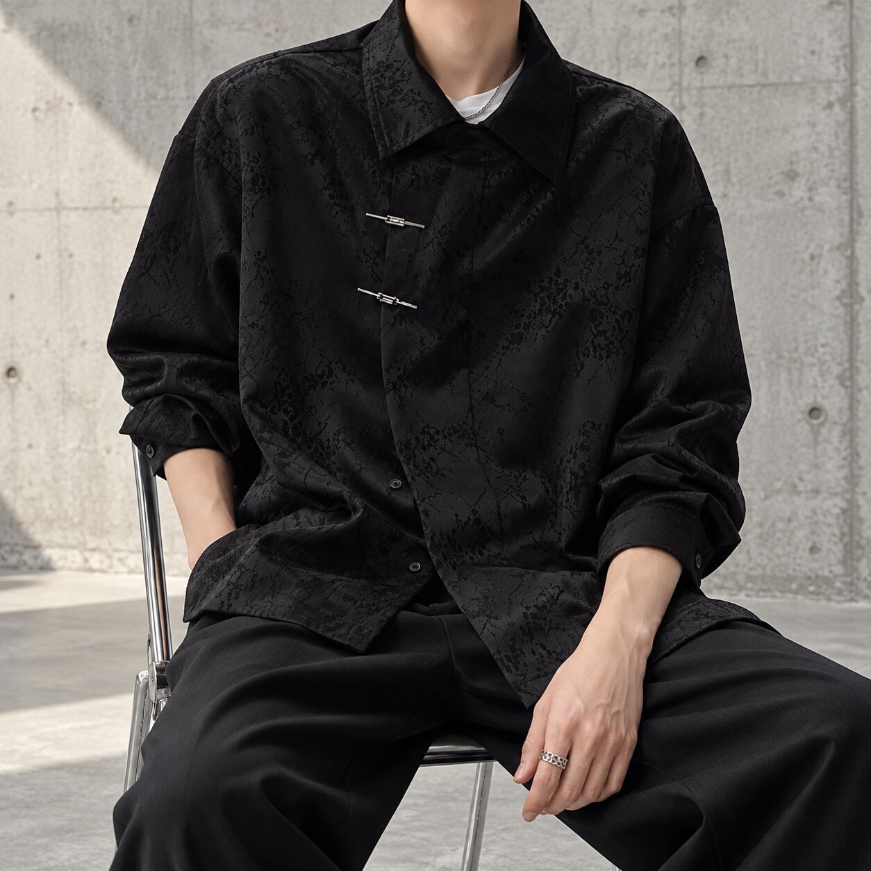 【ORV0181】Relaxed Long Sleeve Shirt / 2color