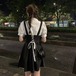 【2点セット】パフスリーブブラウス＋バックレースアップタックフレアジャンスカ ・78370