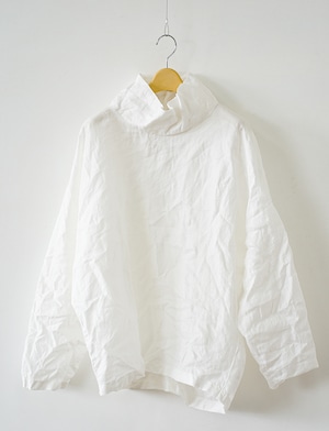 aulico : HIGH NECK LONG SLEEVE TEE SHIRT / WHITE