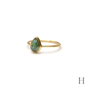 S925 PETIT STONE THIN RING -MULTI COLOR TORUMARINE-