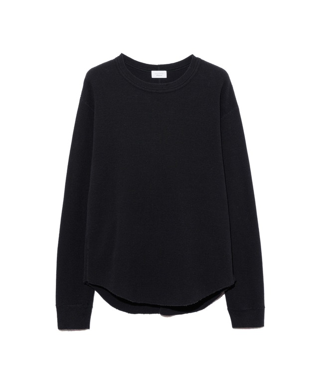 UNUSED / US2596 LONG-SLEEVE WAFFLE T-SHIRT(BLACK)