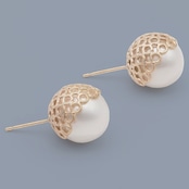 South sea pearl Circle Earrings