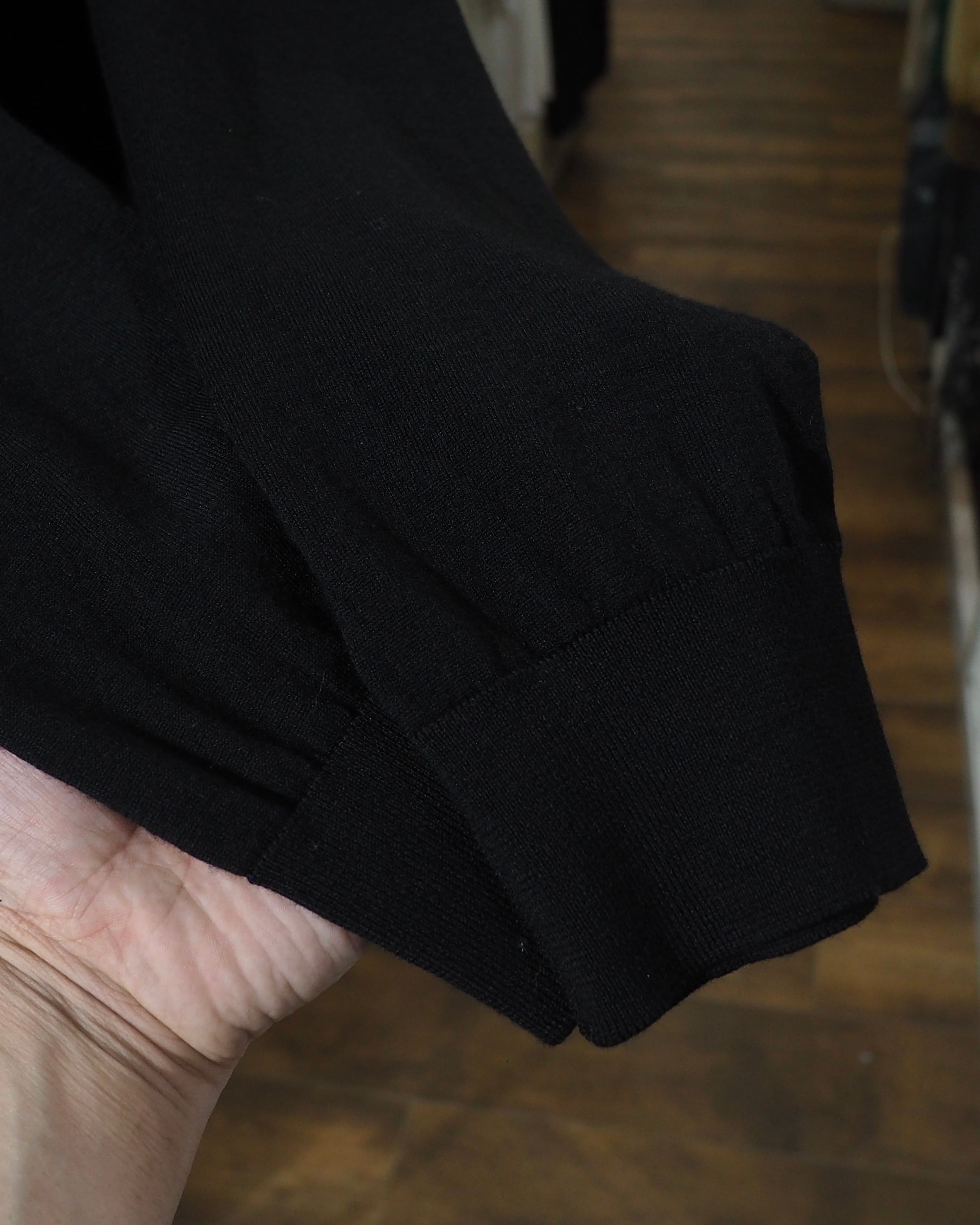 " Made in Italy - DOLCE&GABBANA " Black Lana Virgin Wool Knit Cardigan