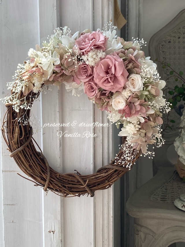 開店祝い 開業のお祝い プリザーブド ドライフラワー バニラローズ