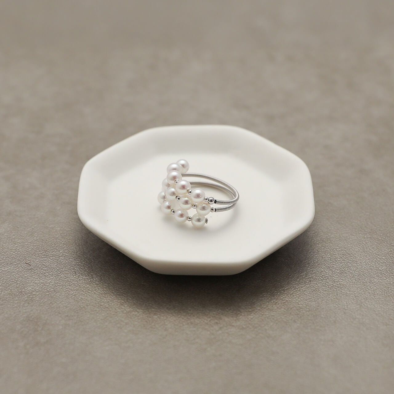 アコヤベビーパール K18形状記憶リング / WG(sp-0040)