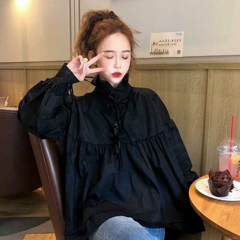 トップス シャツ プルオーバー 白シャツ 白トップス 袖あり 長袖