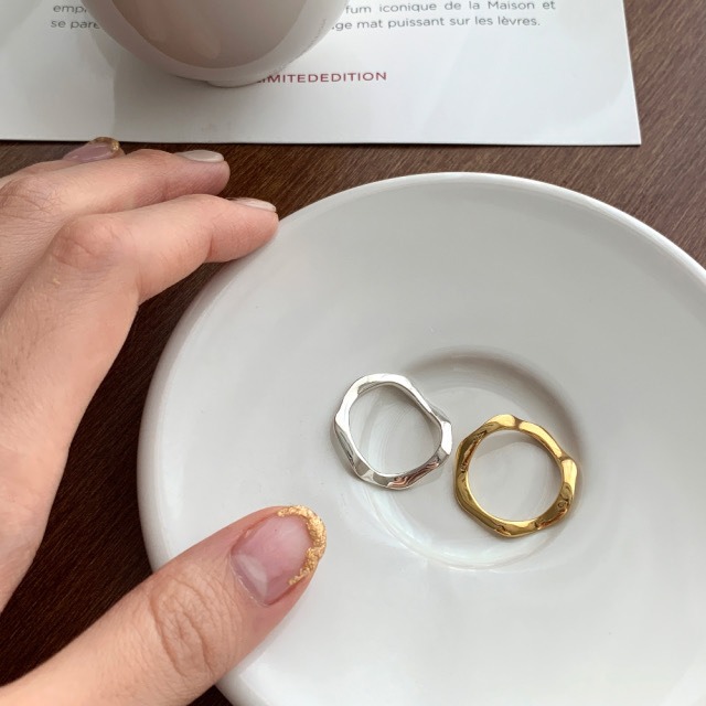 S925 frill wave ring (R45-2)