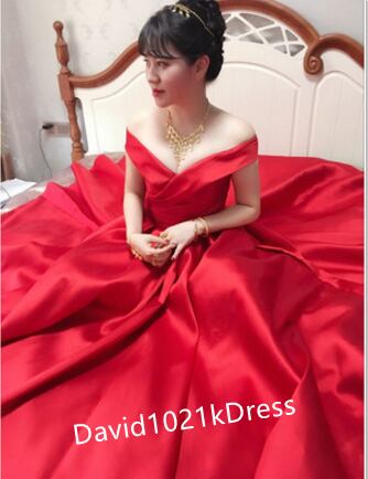 ボルドー色 パーティードレス オフショルダー 結婚式ドレス 2次会  