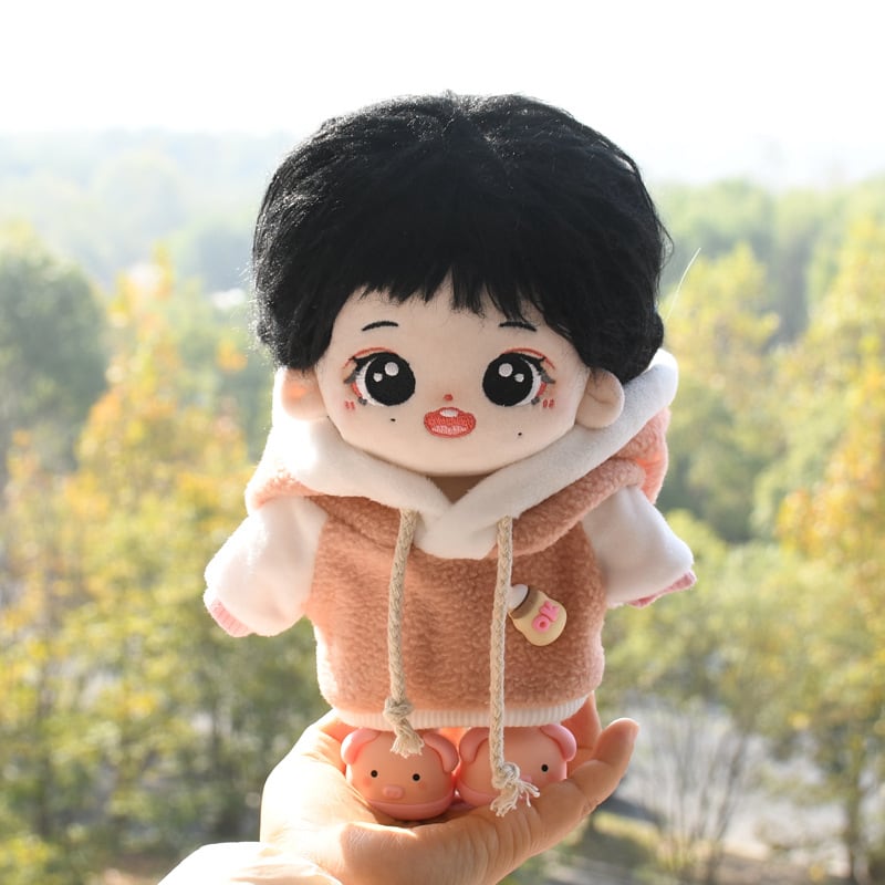 20cmぬいぐるみ用 カジュアル フード付きパーカー+ピッグ靴 かわいい