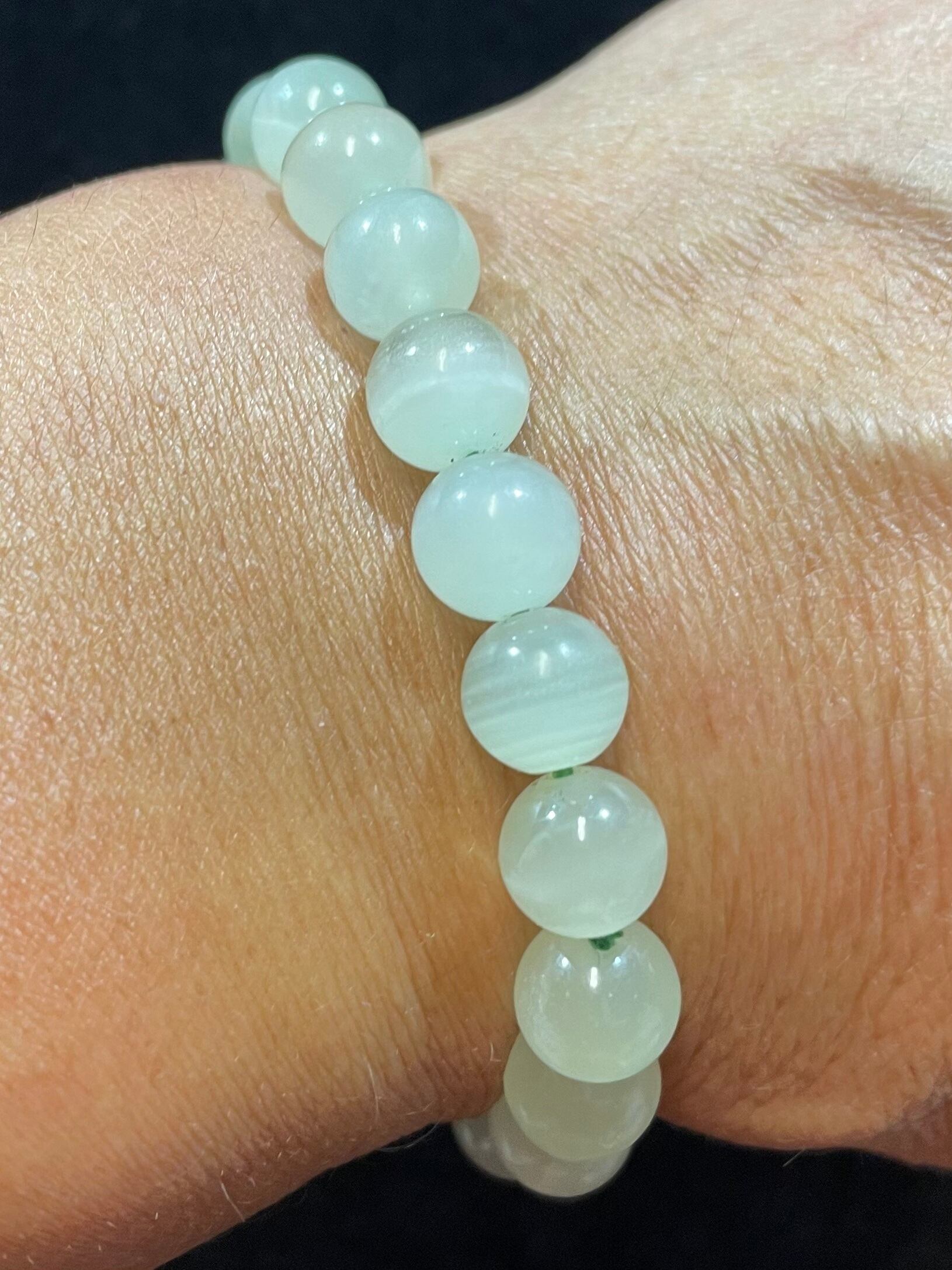 10) アフガニスタン産グリーン・カルサイト・ブレスレット9mm