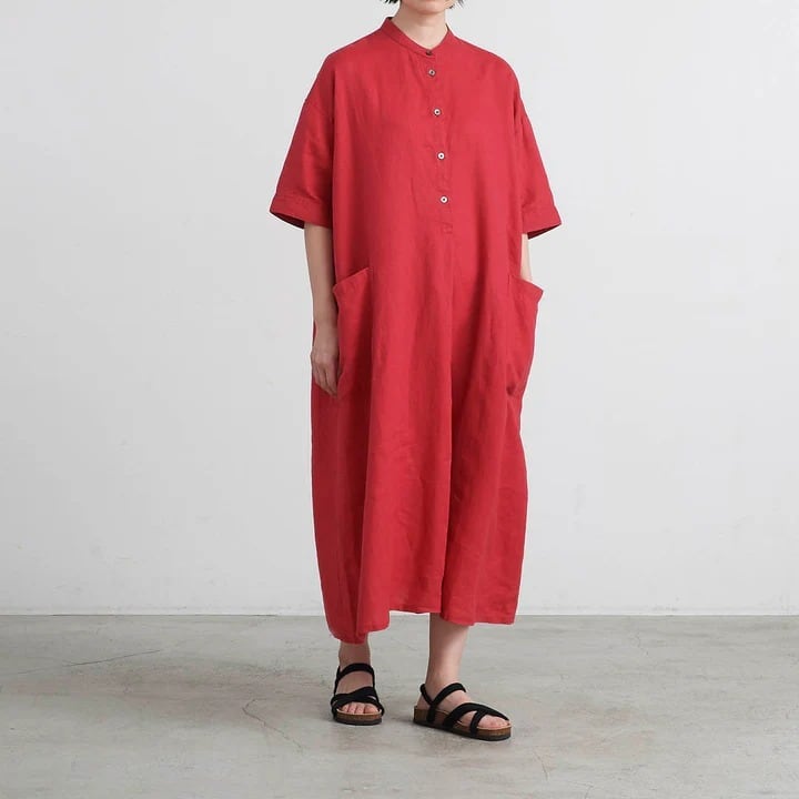 HEAVENLY ヘブンリー レディース ワンピース Linen Bandcollar