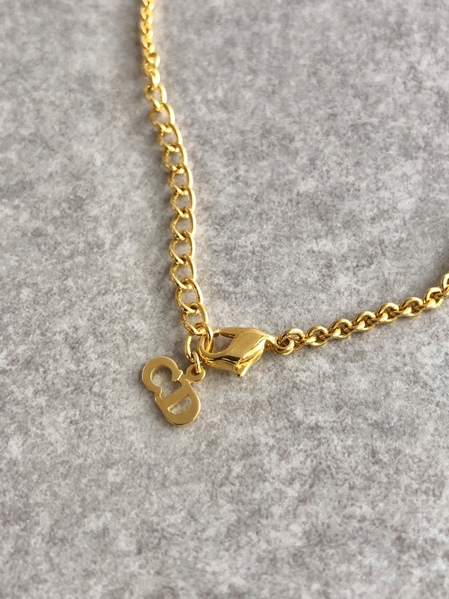 Christian Dior クリスチャン ディオール ネックレス ゴールド チャームロゴ vintage ヴィンテージ オールド 5imhkr