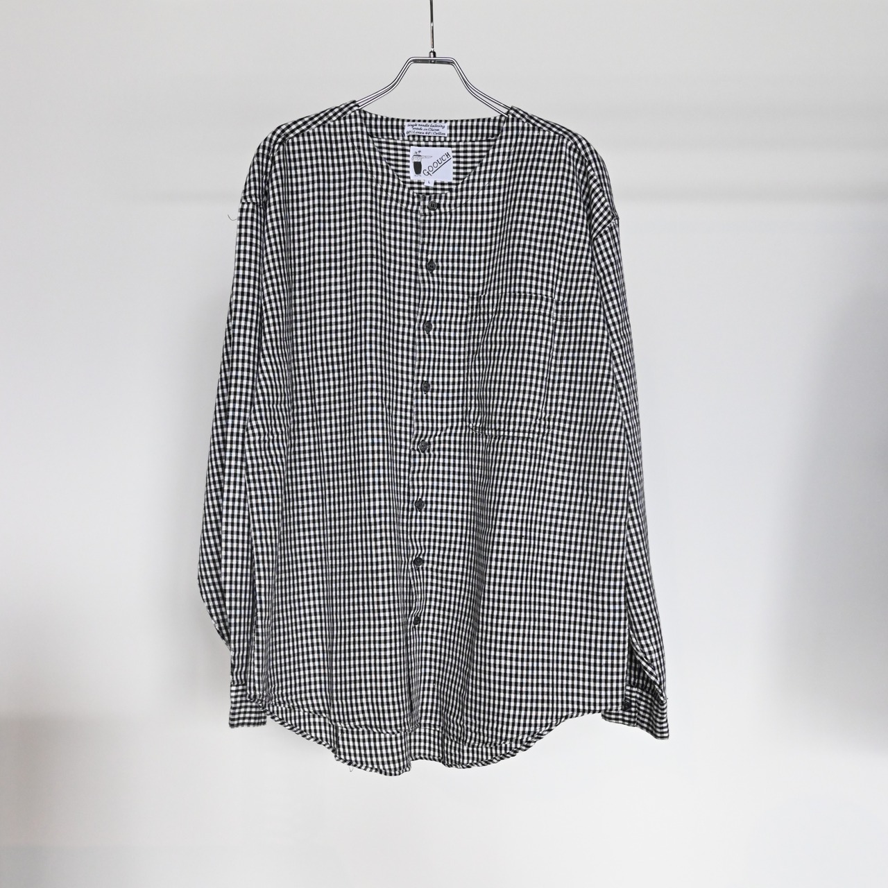 SHIRT5(グーチギンガムチェックロングスリーブシャツデッドストック）