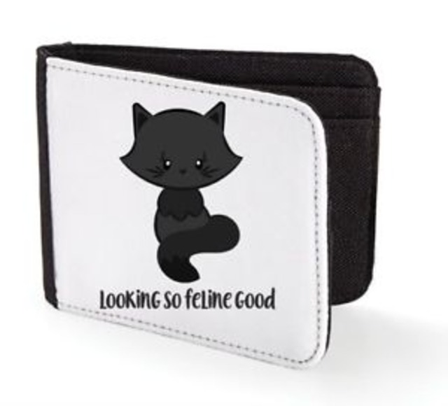 【送料無料】ネコ＃cat 2 looking so feline good cute statement men039;s wallet