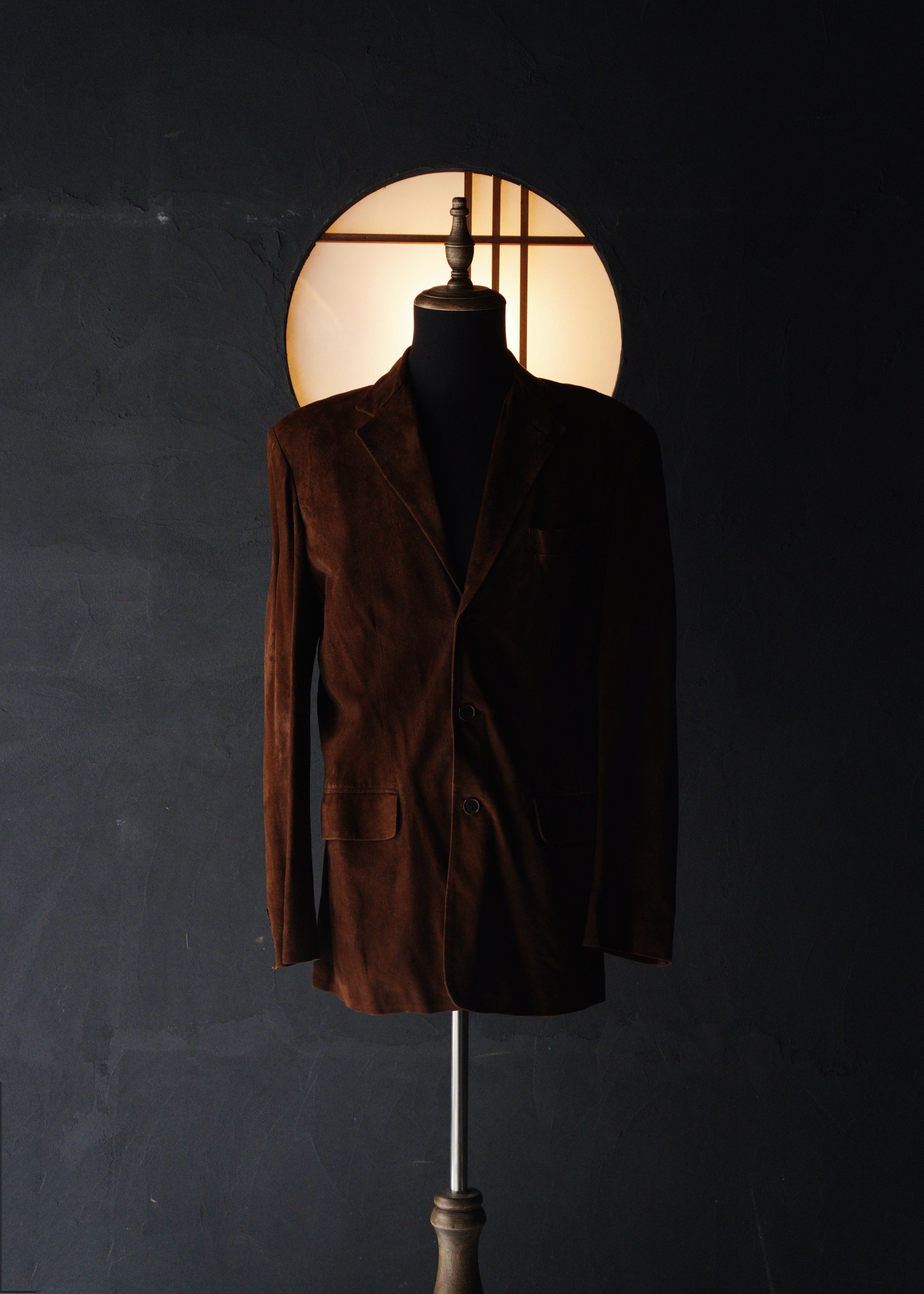 90's HELMUT LANG suede leather 3 button tailored jacket | CETTEN