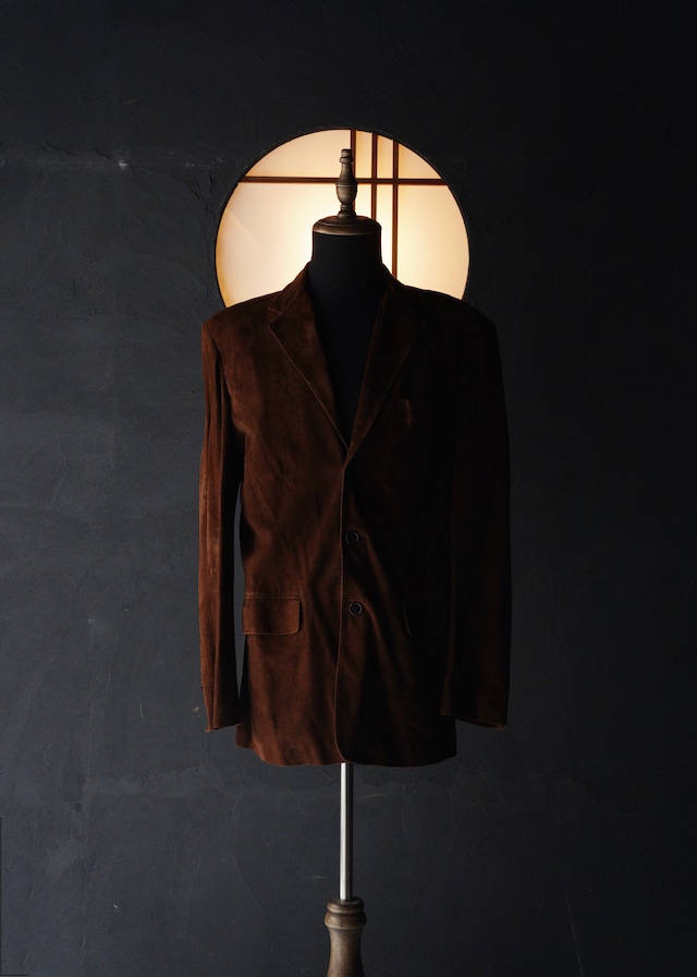 90's HELMUT LANG suede leather 3 button tailored jacket