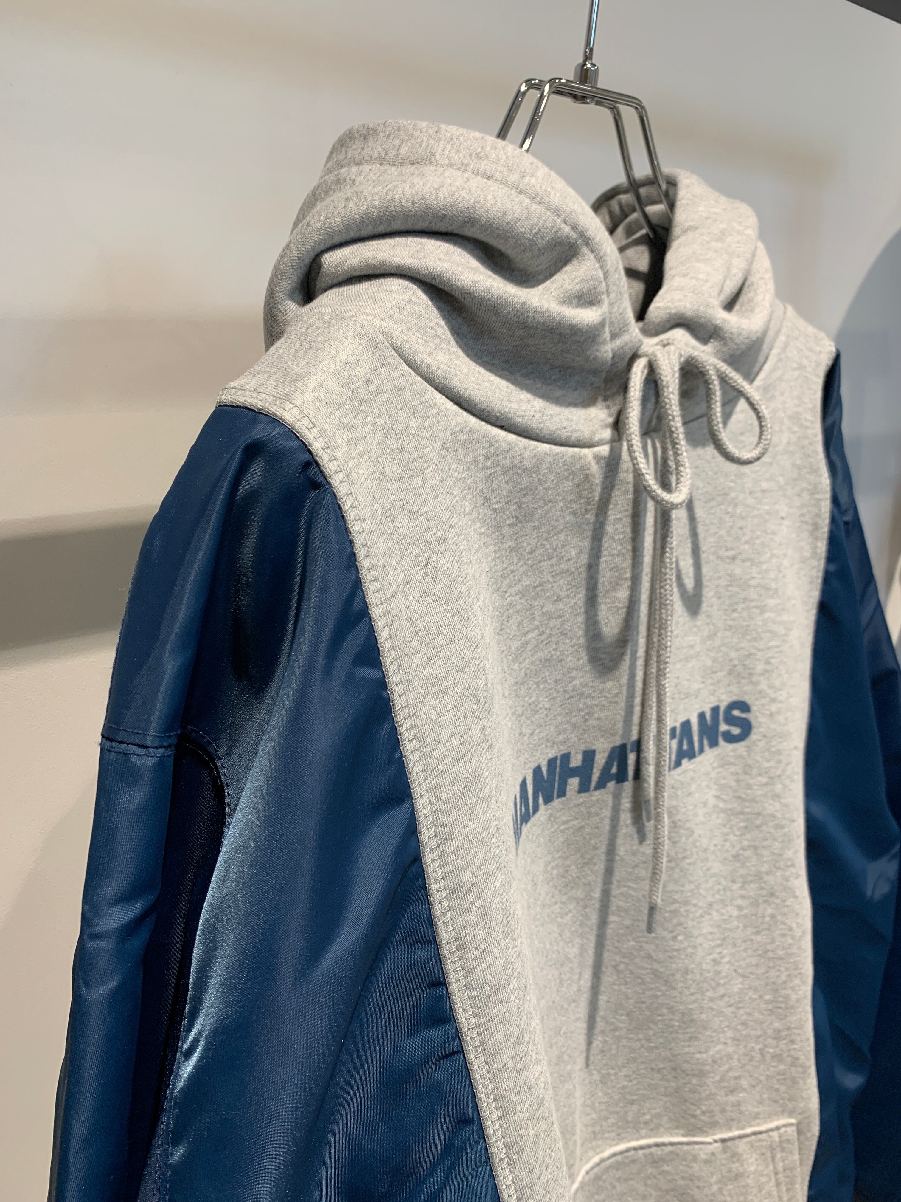 nylon docking fleece lining hoodie