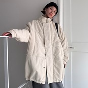 ミドル丈Bigシルエット中綿CO/エクリュ