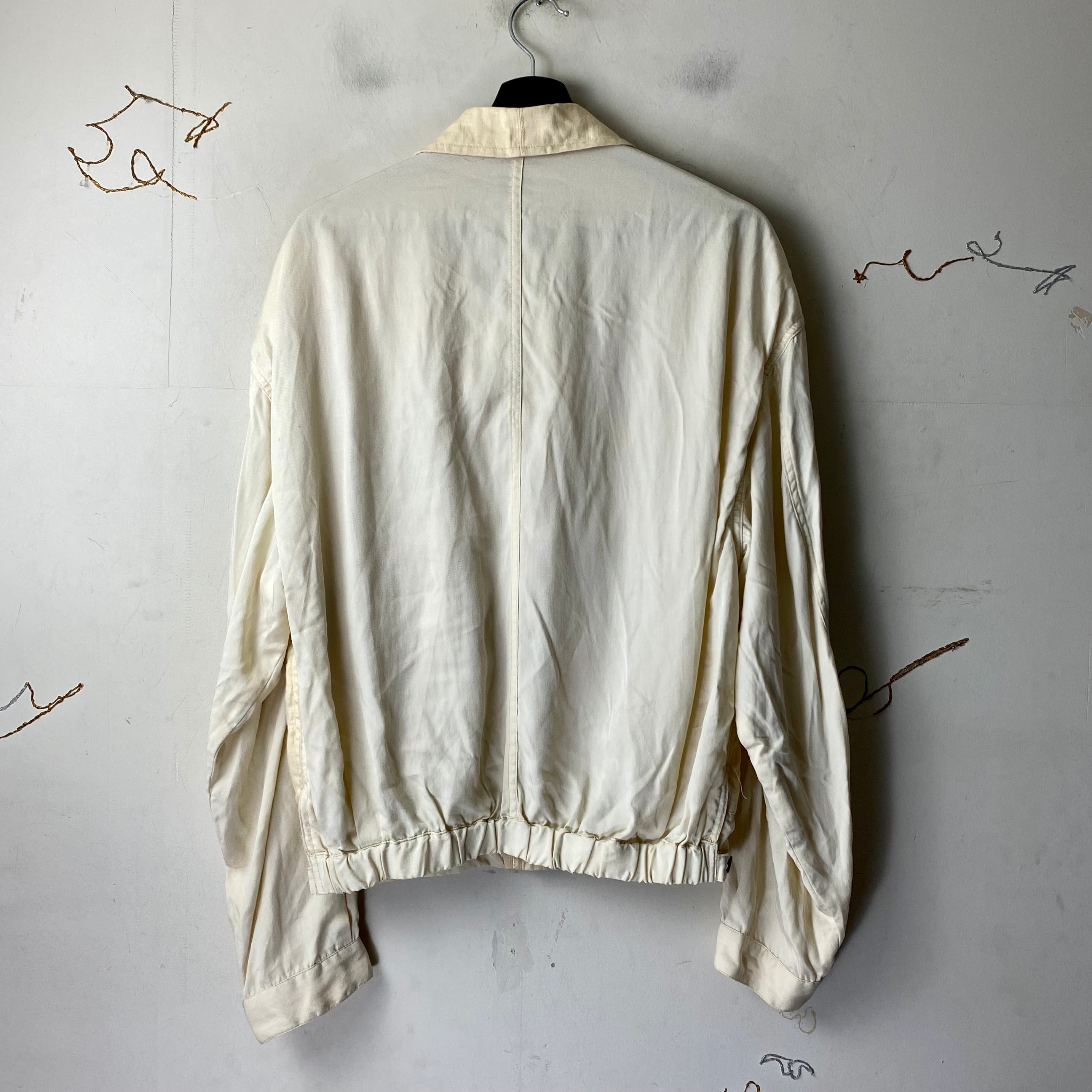 vintage C.P.COMPANY linen switching rayon jacket | NOIR ONLINE
