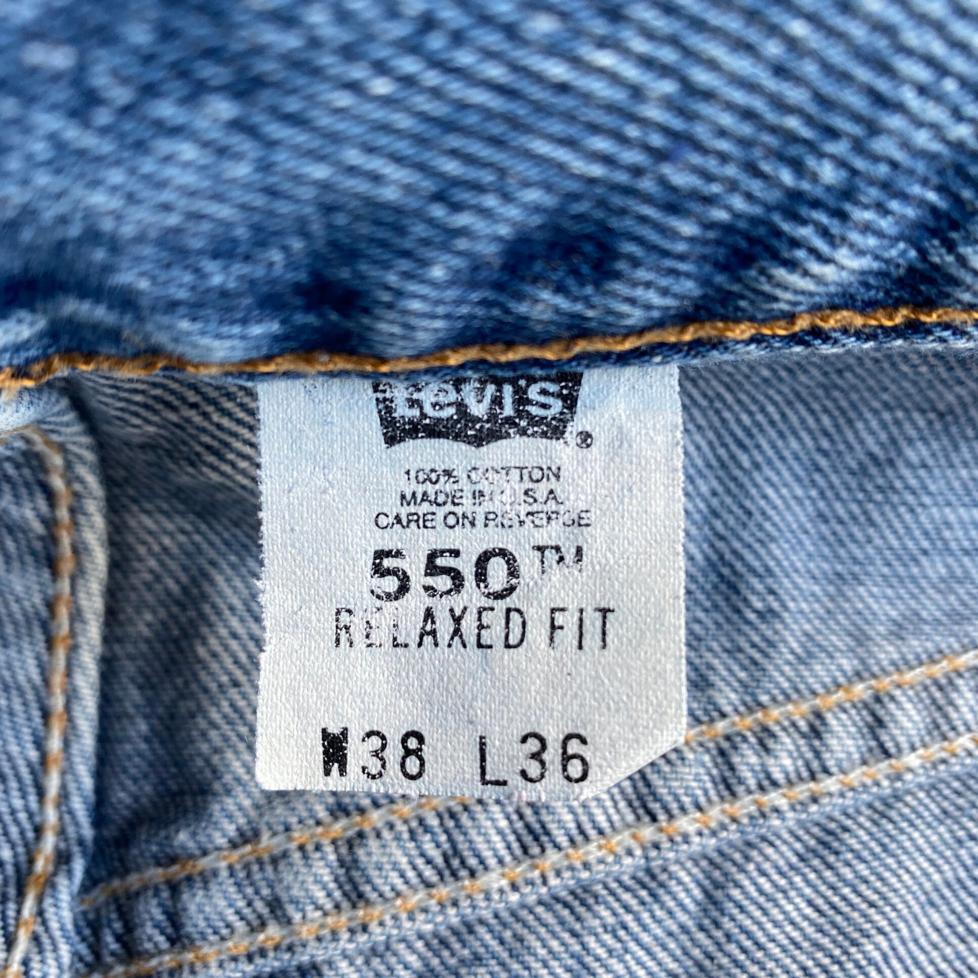 リーバイス Levi's 550 RELAXED FIT ブラックジーンズ テーパードデニムパンツ USA製 メンズw38 /taa002169