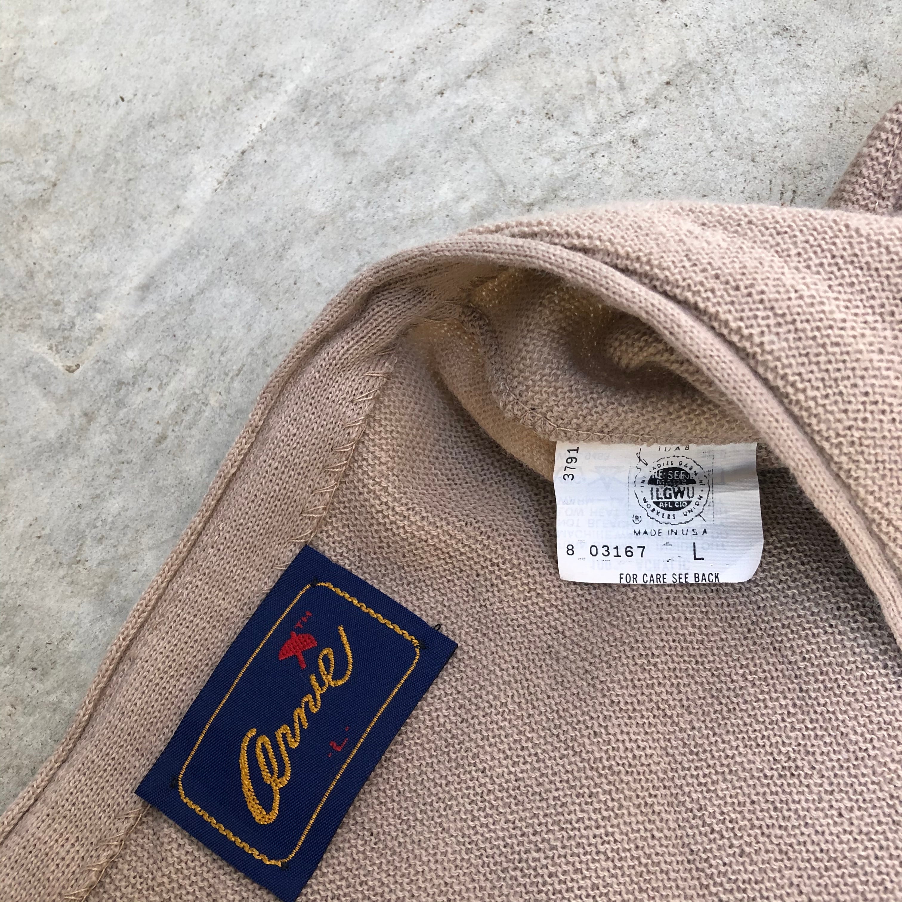 80s Arnie acrylic cardigan USA製 deadstock 古着 ビンテージ 美品 未