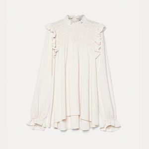 forte_forte　FRILL BLOUSE　ECRU