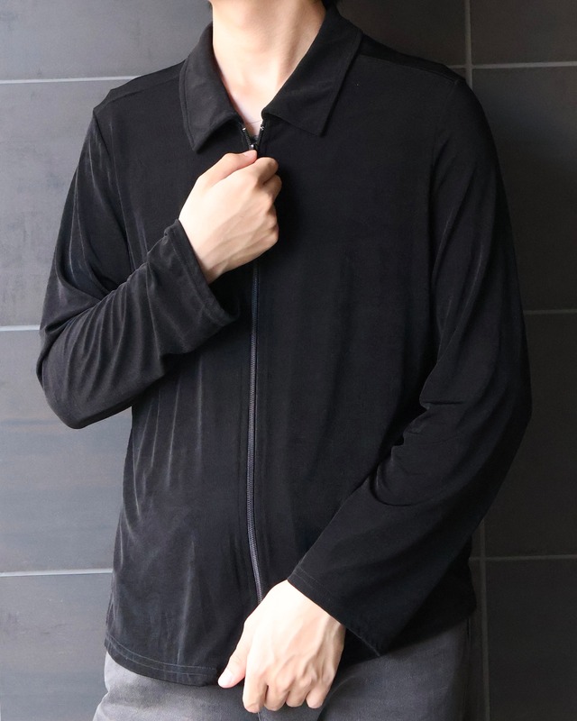zip up nylon shirt