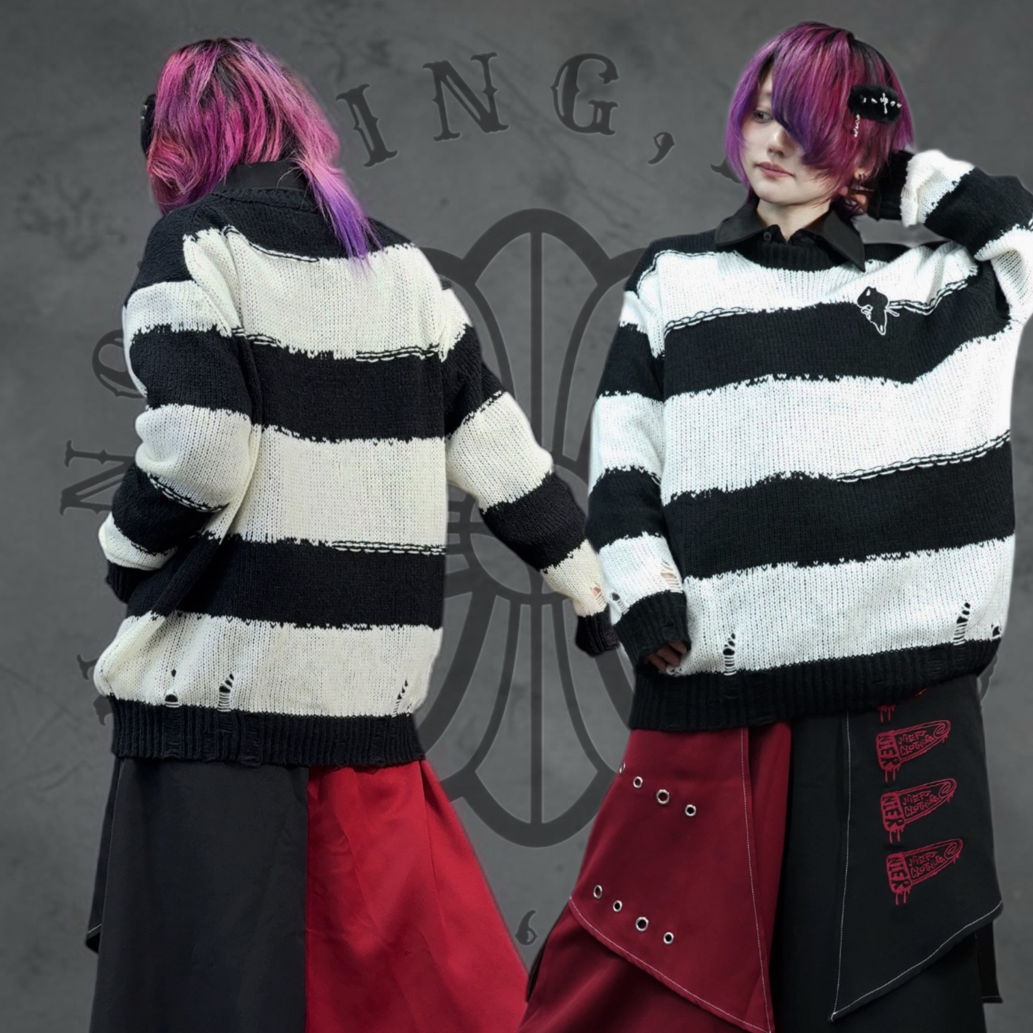 BORDER DAMAGE KNIT | NIER CLOTHING