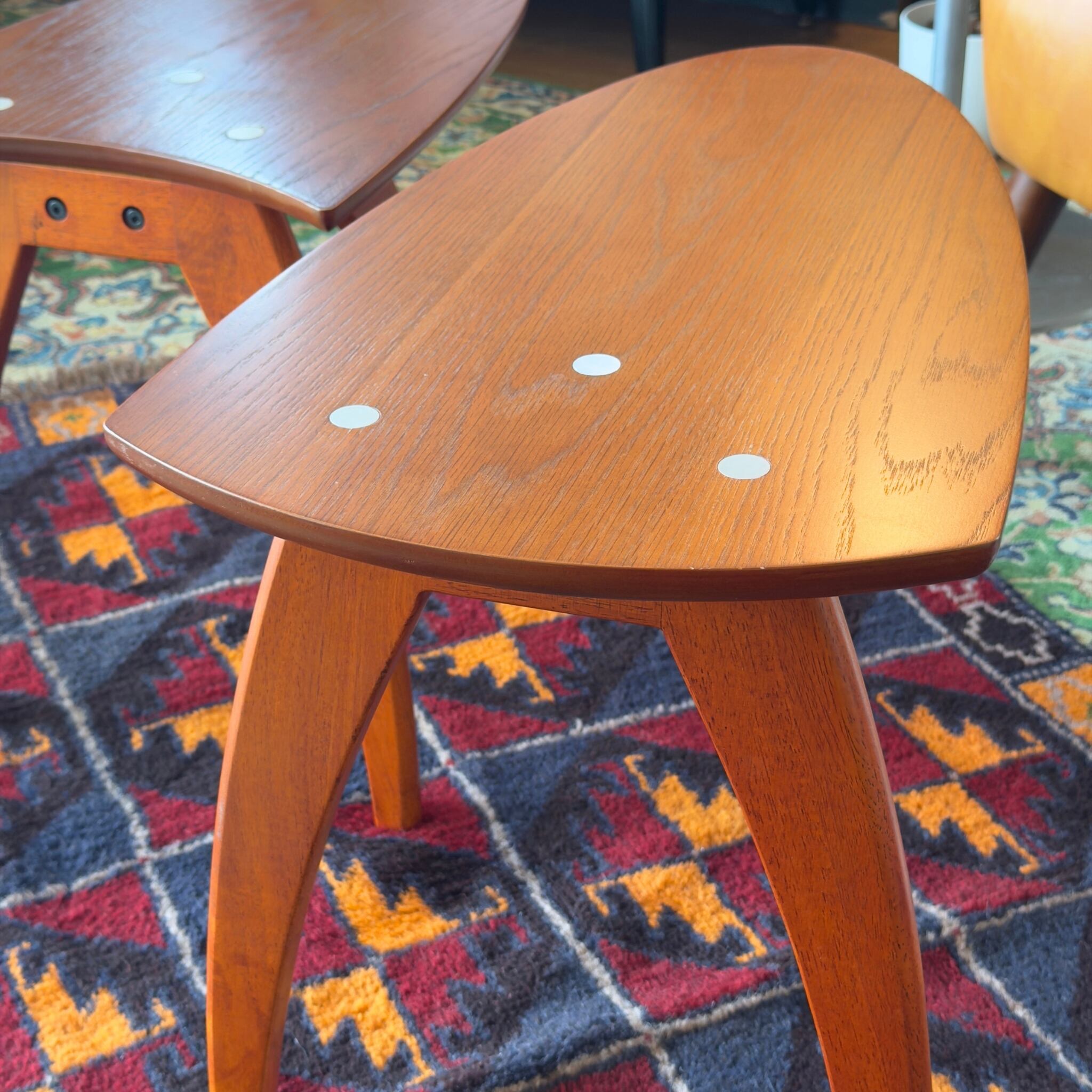 新品】MCM Oak Veneer Double Living Table / ミッドセンチュリー